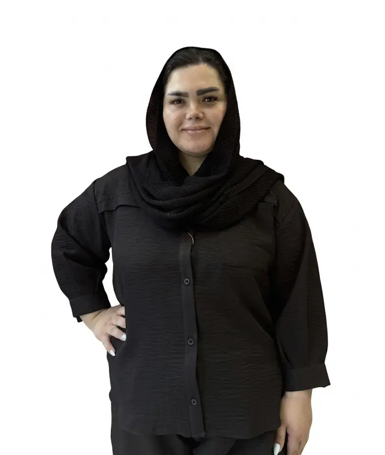 ست شومیز شلوار سوفیا تک جیب سایز بزرگ زنانه